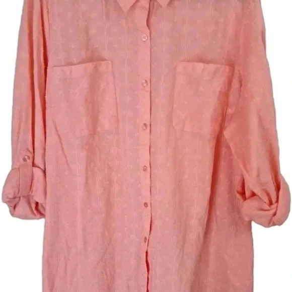 STYLE&CO TIE FRONT SHIRT 3XL - Picture 2 of 4